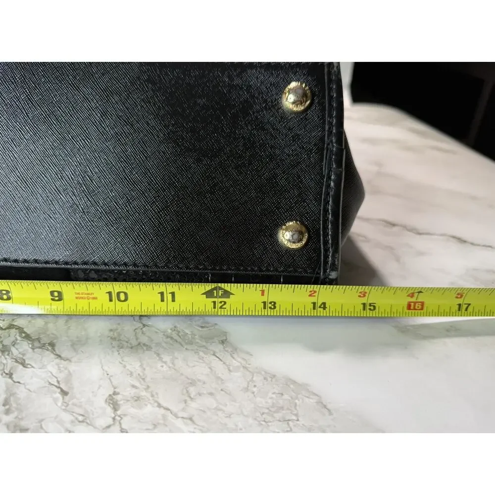 Michael Kors Leather, Python & Croc Embossed Hamilton Satchel Handbag Large - Picture 14 of 16